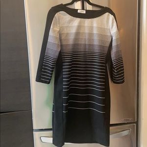 Black and white stripped dress